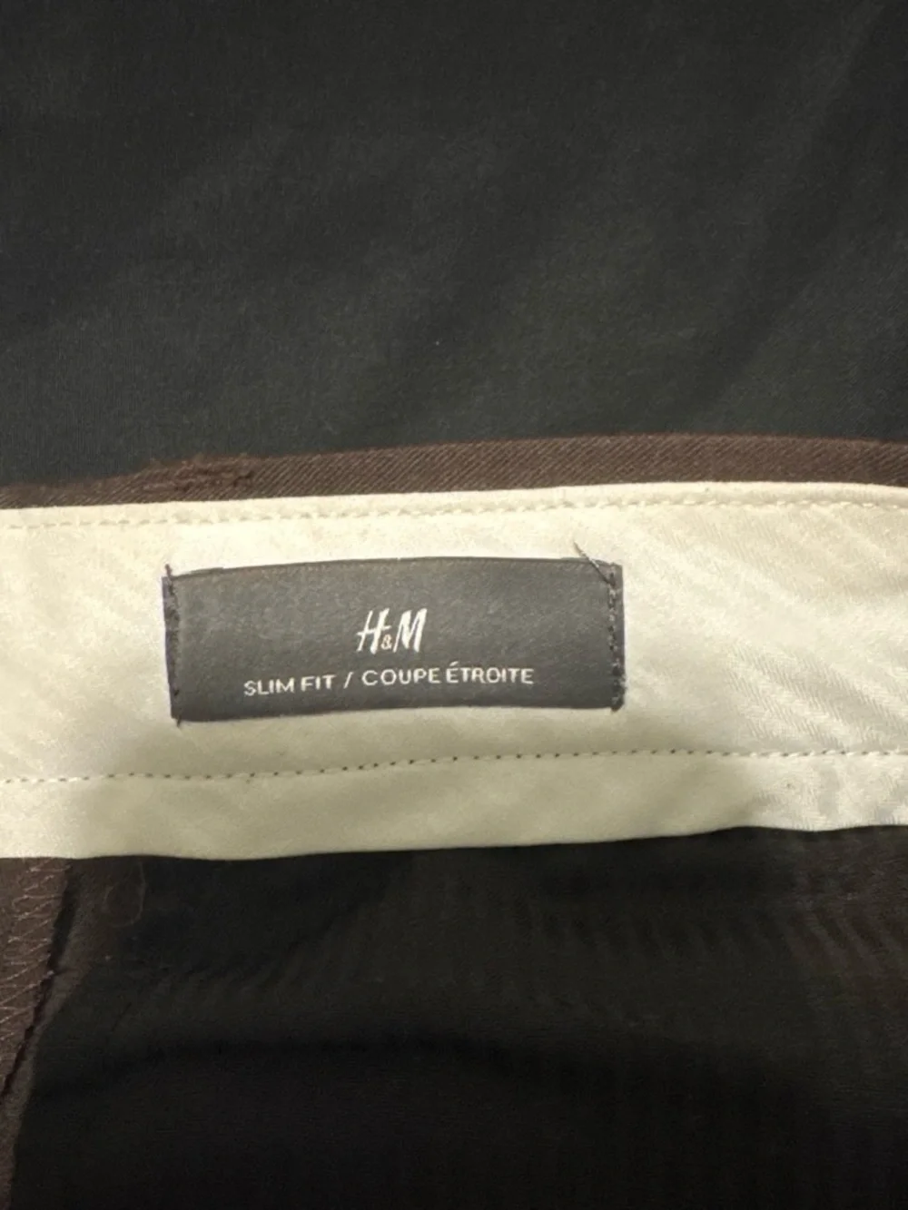 Dress pants slim fit in Brown by H&M 30x30